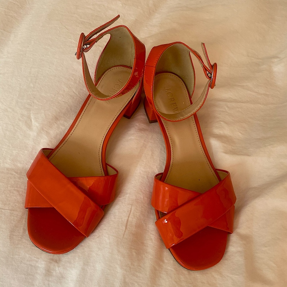 J.Crew Patent Leather cross-strap sandals, 7